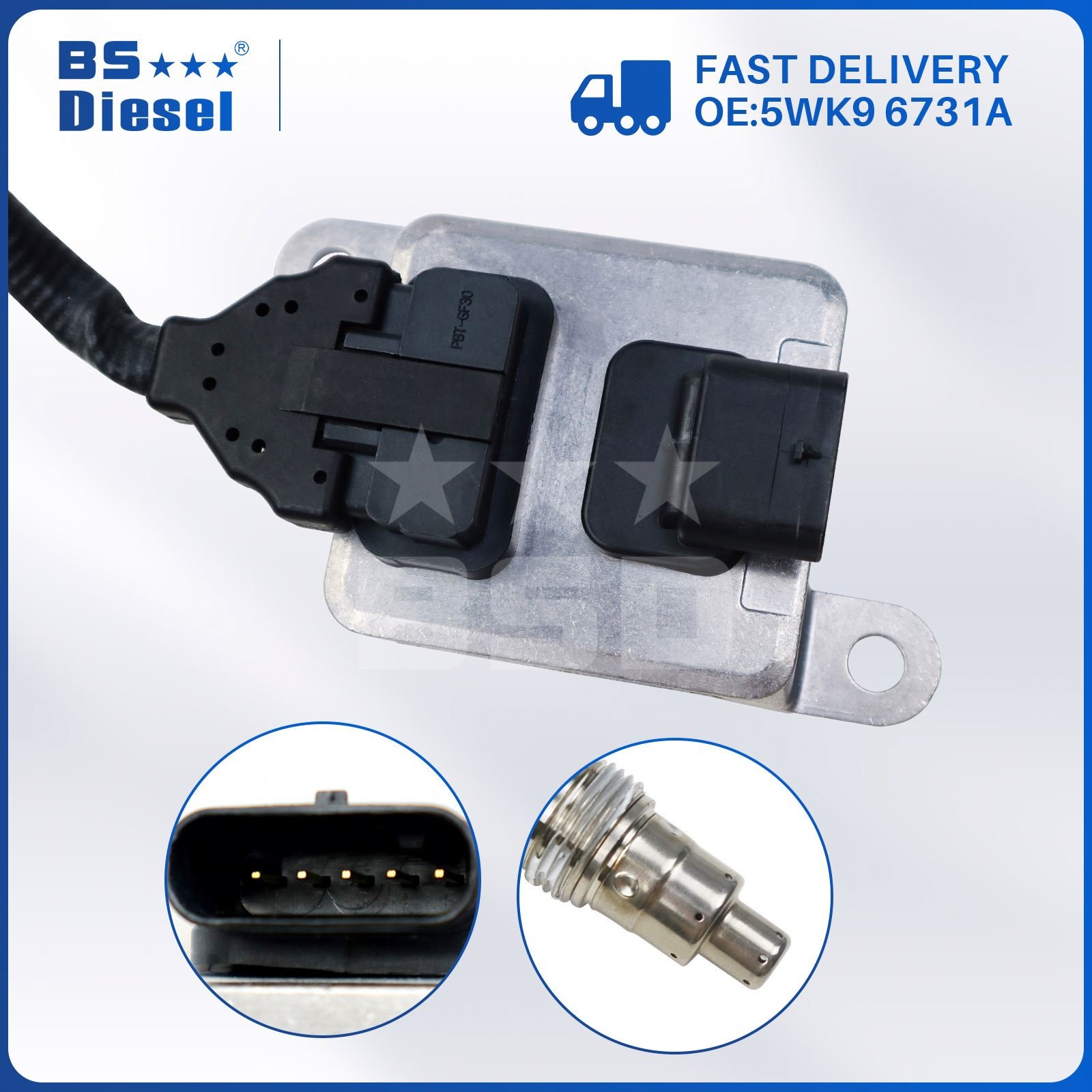 High Quality SCR System 12V NOX Sensor 89823-13911 5WK9 6731A Nitrogen Oxide Sensor 8982313911 5WK96731A For ISUZU