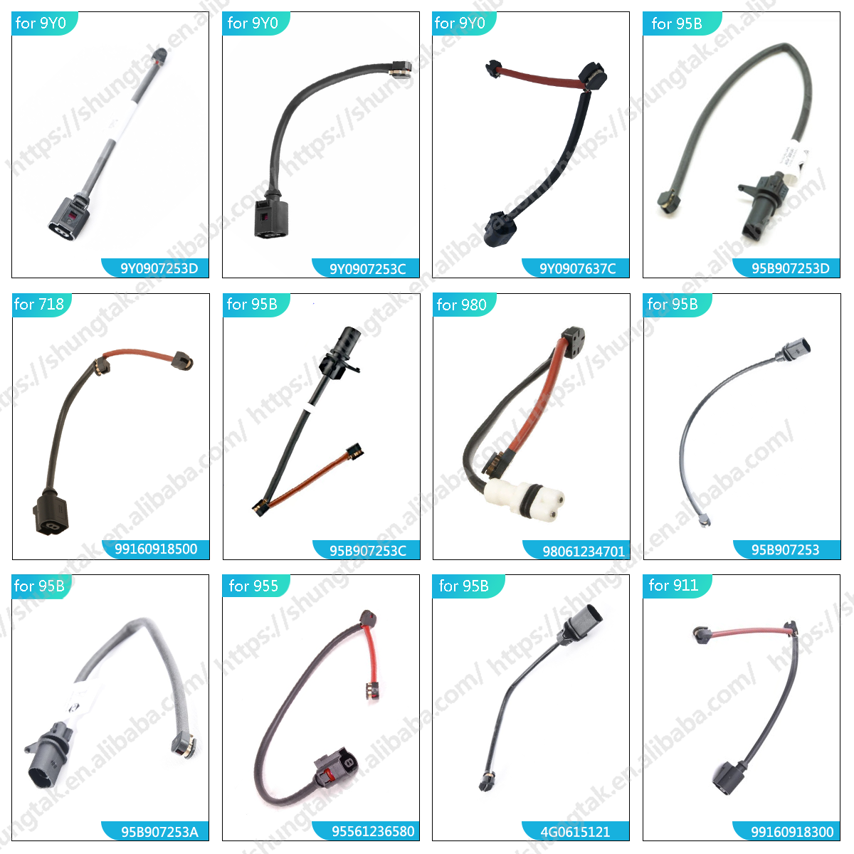Auto Parts Brake Pad Wear Sensor for Porsche 4 Tequipment-Macan TEQ 5 Taycan TEQ Tequipment-Katalog TEQ2 Cayenne TEQ3 Panamera