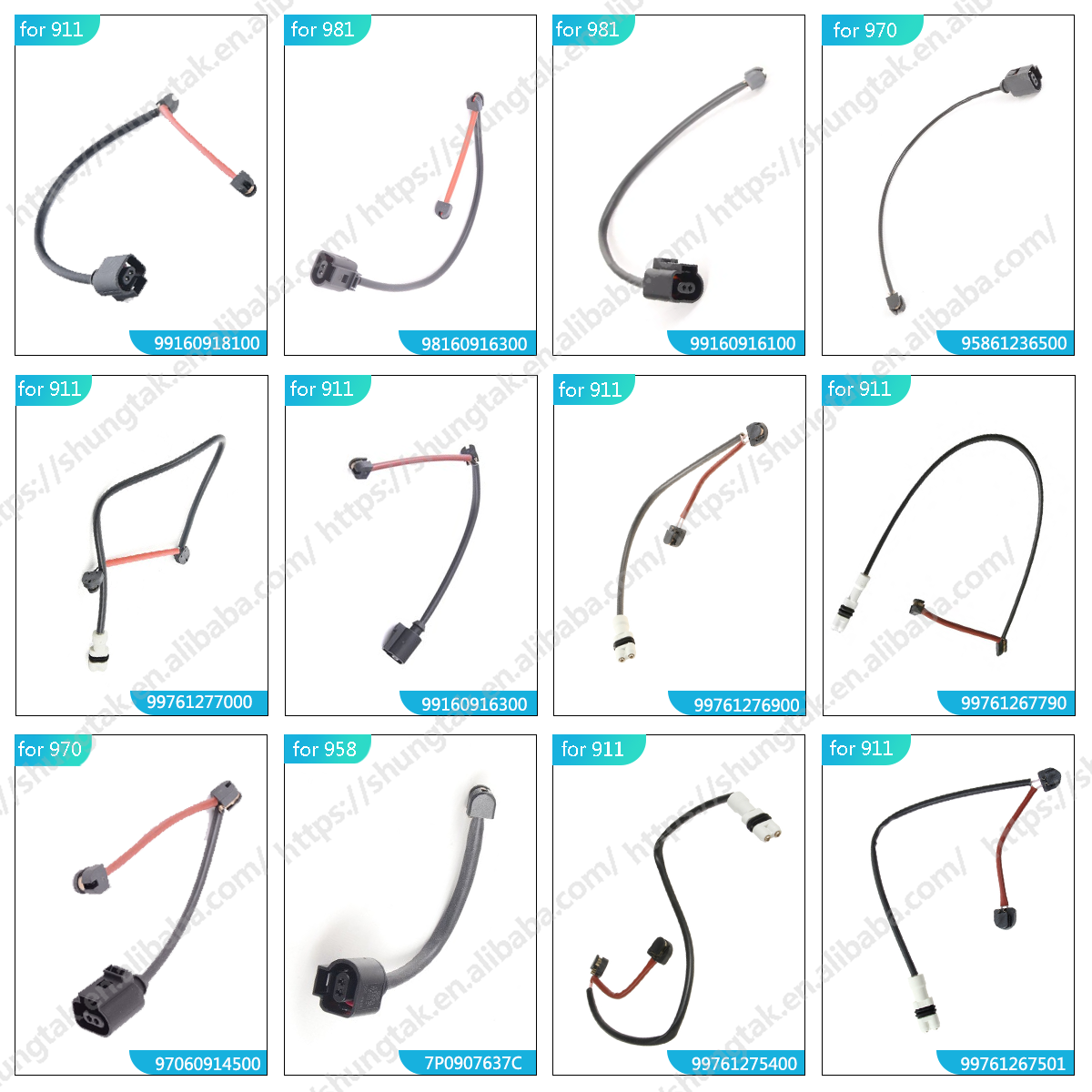 Auto Parts Brake Pad Wear Sensor for Porsche 4 Tequipment-Macan TEQ 5 Taycan TEQ Tequipment-Katalog TEQ2 Cayenne TEQ3 Panamera