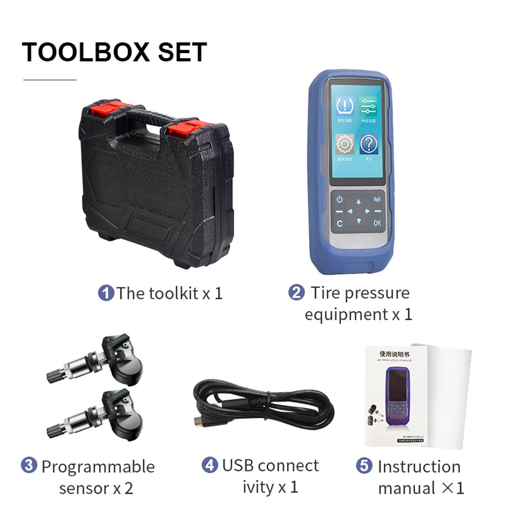 Wireless TPMS Diagnostic Tool 315MHz 433MHz Auto Heavy Duty Truck Sensors Diagnostic Scanner Programming Tool Bcq TPMS Scanner