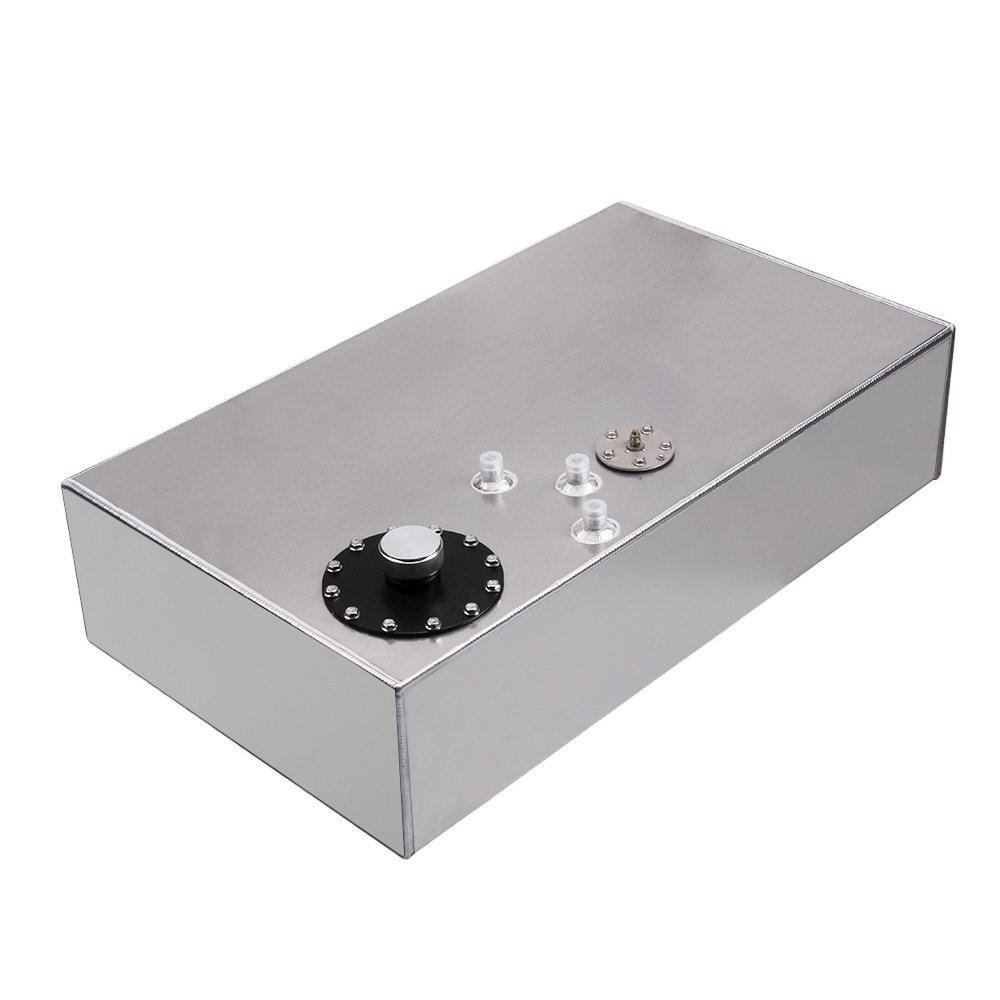Universal High Quality Aluminum 58L Fuel Tanks Mirror Polish Fuel Cell with Cap/Foam Inside with Sensor