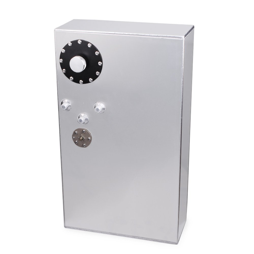 Universal High Quality Aluminum 58L Fuel Tanks Mirror Polish Fuel Cell with Cap/Foam Inside with Sensor