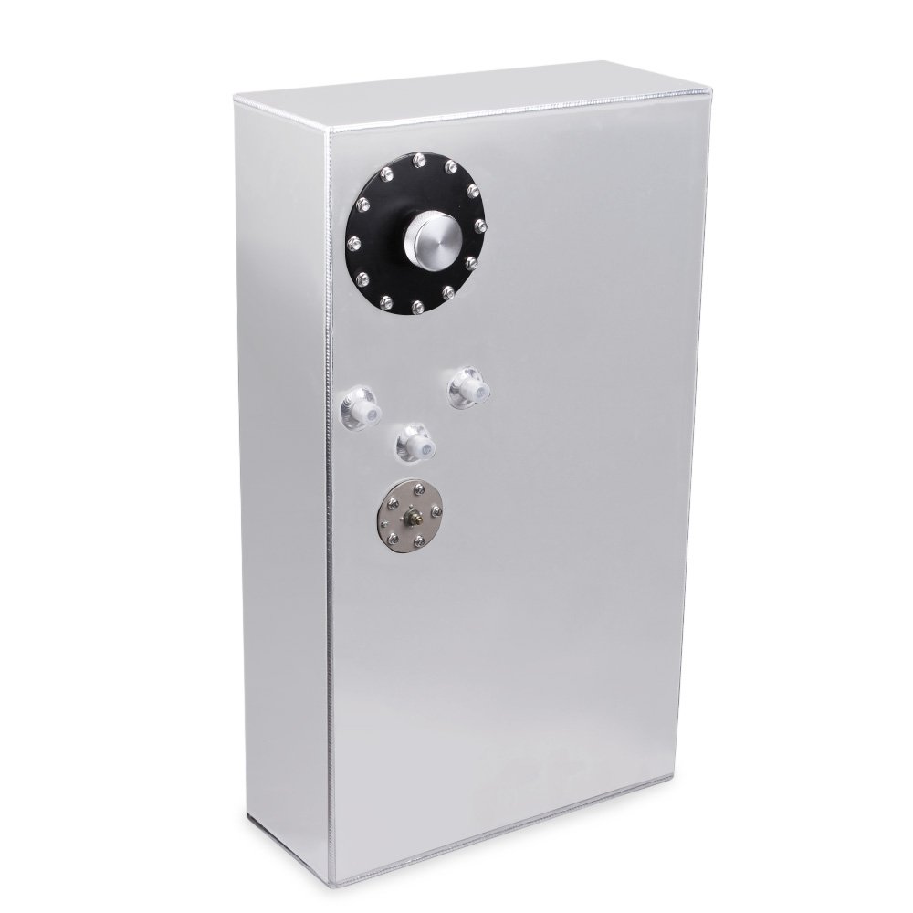 Universal High Quality Aluminum 58L Fuel Tanks Mirror Polish Fuel Cell with Cap/Foam Inside with Sensor