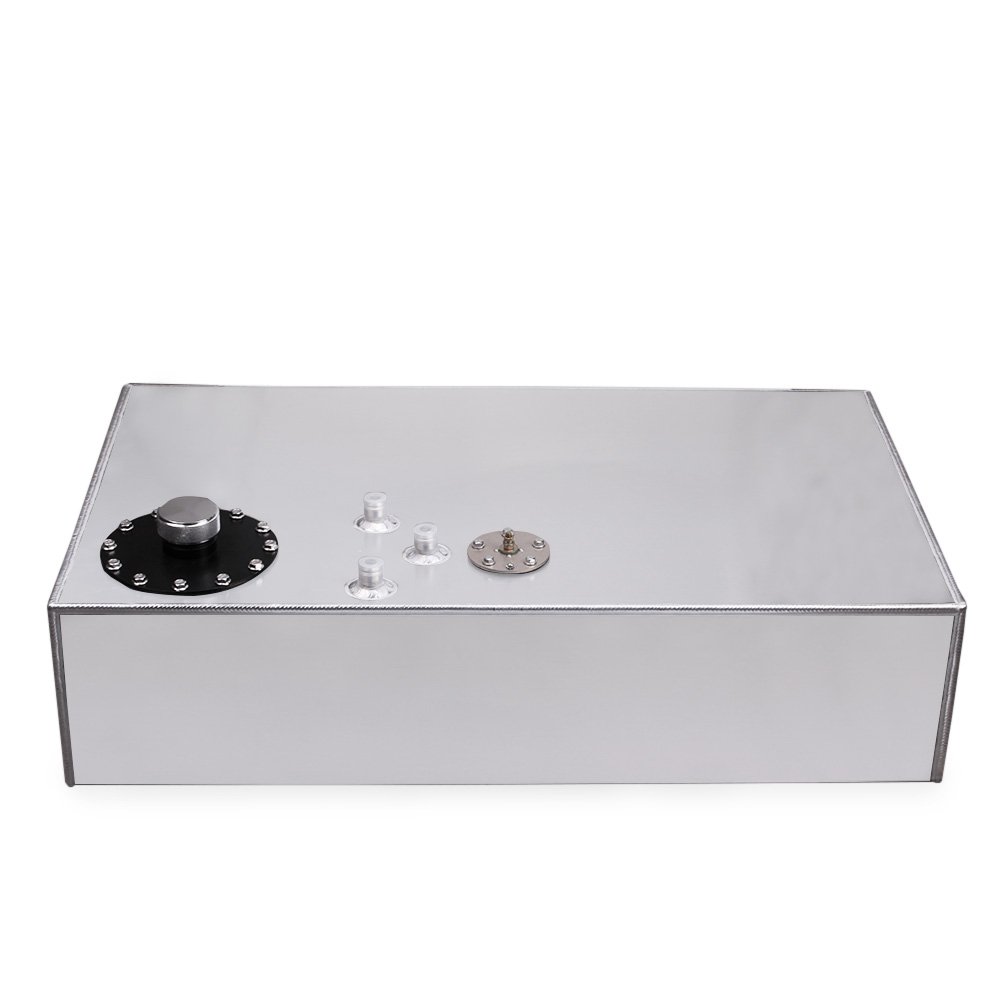 Universal High Quality Aluminum 58L Fuel Tanks Mirror Polish Fuel Cell with Cap/Foam Inside with Sensor