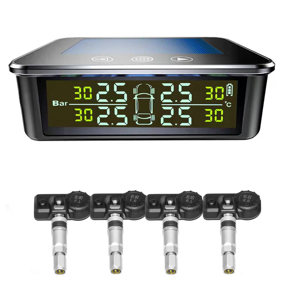 Automotive tire pressure monitoring built-in sensor wireless solar high-precision tire detector