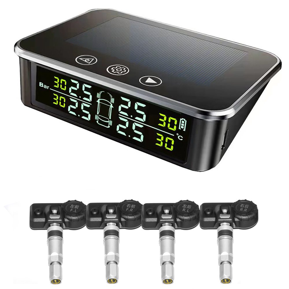 Automotive tire pressure monitoring built-in sensor wireless solar high-precision tire detector