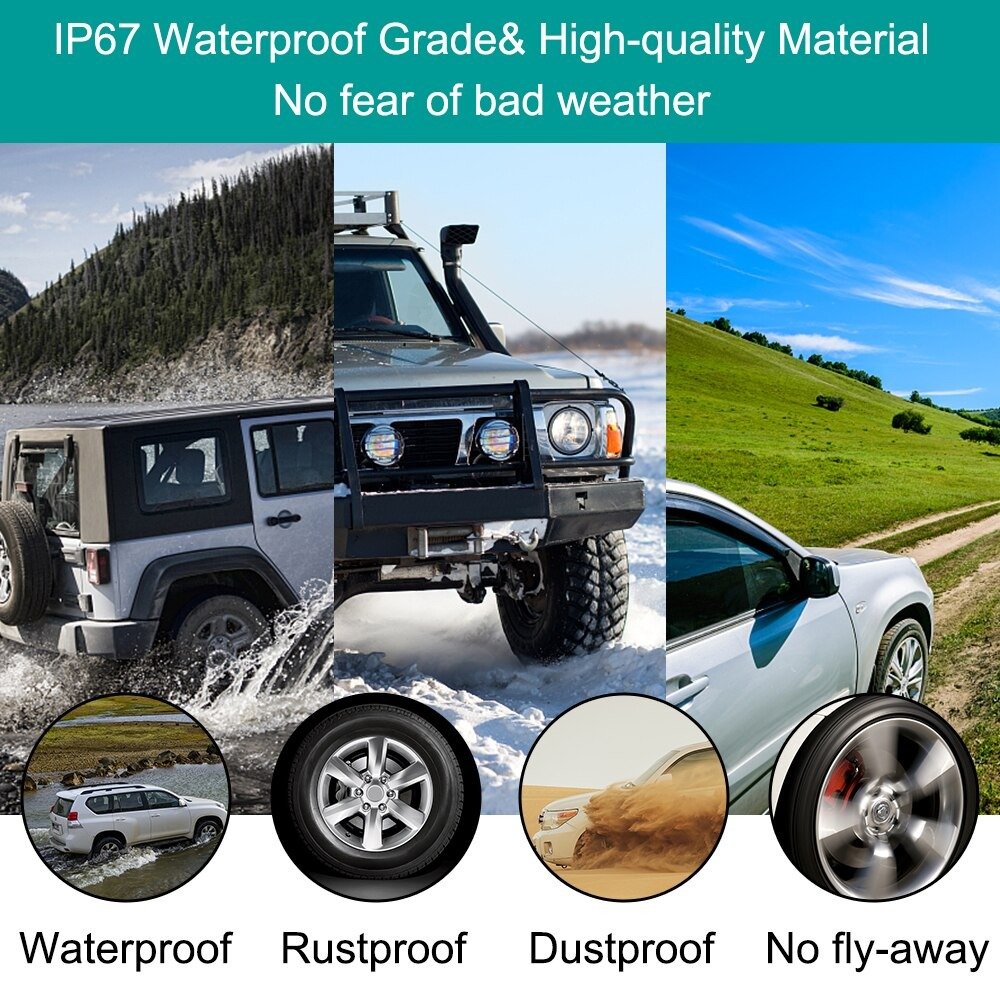 CAREUD Solar Power TPMS Wireless Car Tire Pressure Monitoring Intelligent System LED Display with 4 Internal Sensor