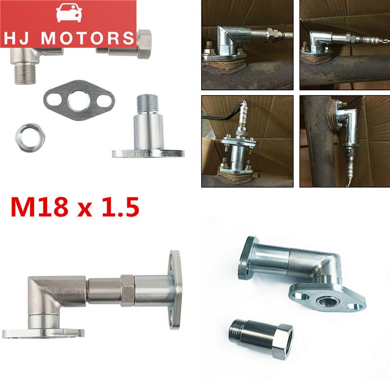 90 Degree M18*1.5 Sensor Fitting Universal O2 Oxygen Sensor Flange Exhaust Pipe Fittings