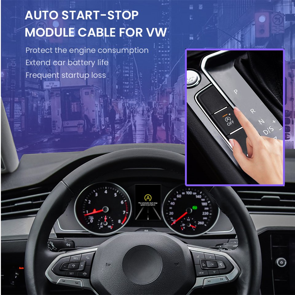 Car Auto Start And Stop Engine Off Device Sensor 3 modes Control Harness For Volkswagen MQB