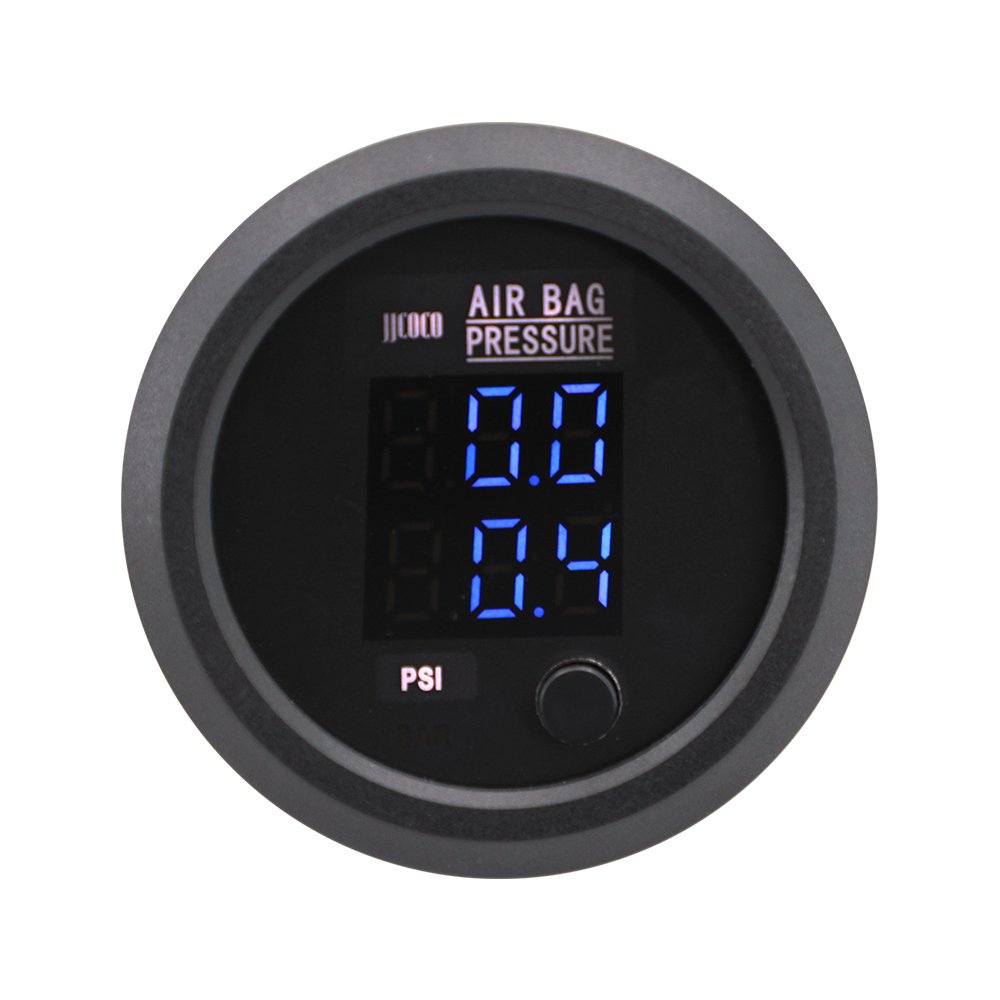 Universal Ultrathin 12V/24V Dual Pressure Air Pressure Gauge BAR PSI Air Suspension Air Ride With 2pcs 1/8NPT Sensors