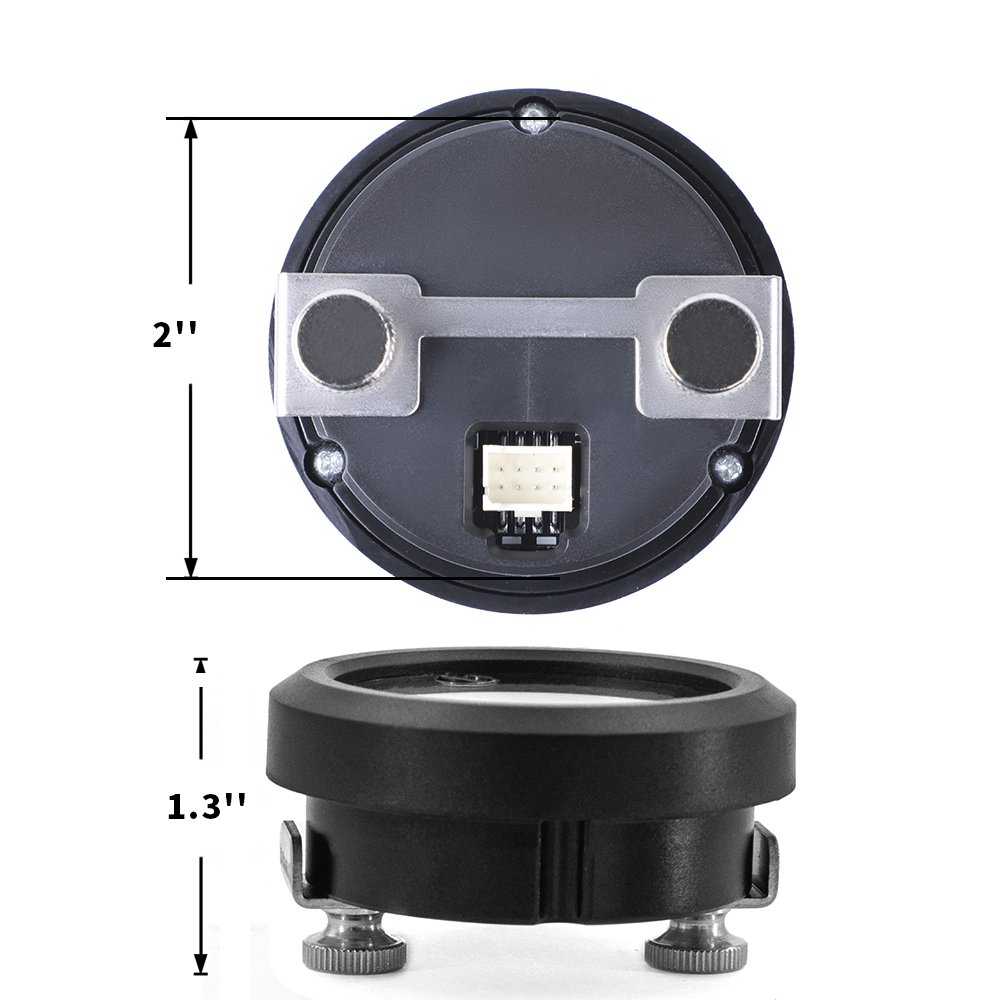 Universal Ultrathin 12V/24V Dual Pressure Air Pressure Gauge BAR PSI Air Suspension Air Ride With 2pcs 1/8NPT Sensors
