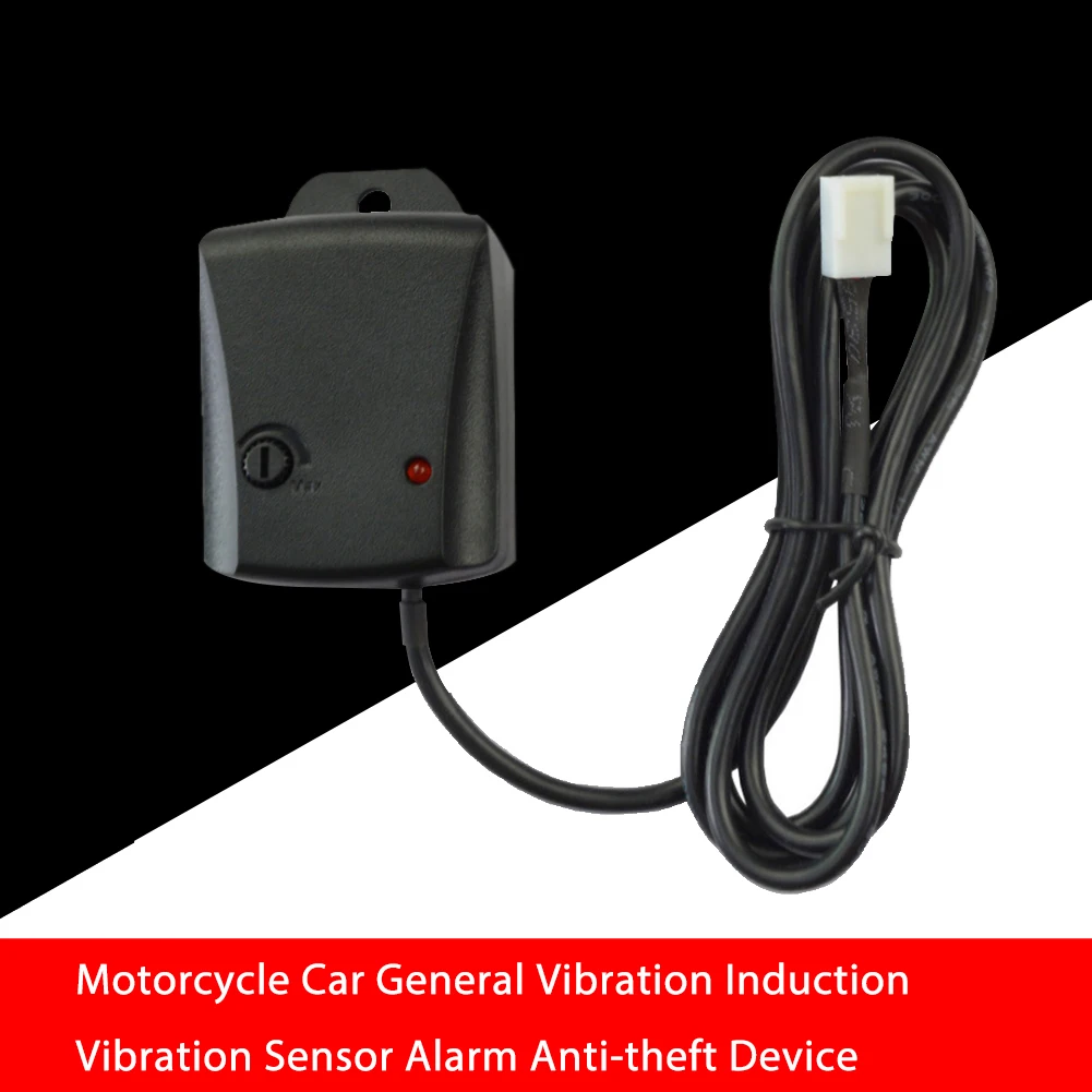 Universal Automobile Motorcycle Car Vibration Induction Adjustable Sensor Anti-Theft Alarm High Sensitivity Device