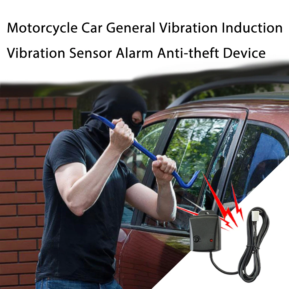 Universal Automobile Motorcycle Car Vibration Induction Adjustable Sensor Anti-Theft Alarm High Sensitivity Device