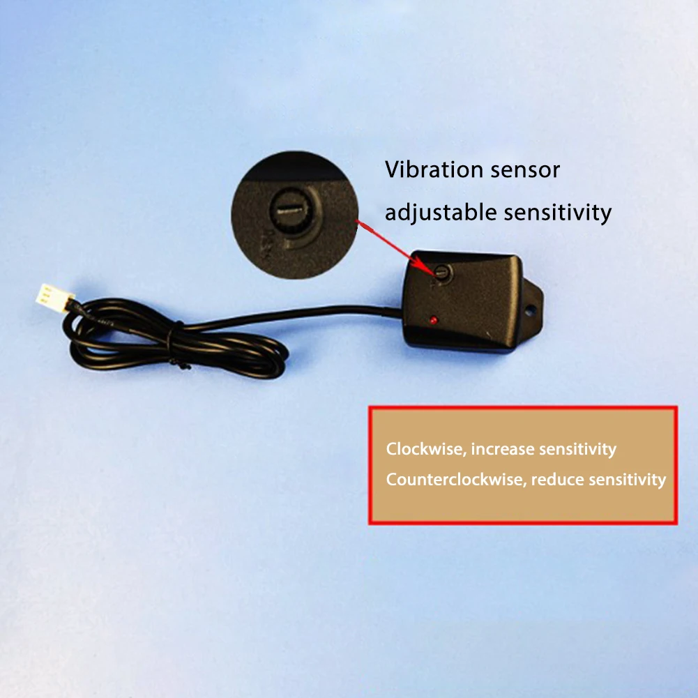 Universal Automobile Motorcycle Car Vibration Induction Adjustable Sensor Anti-Theft Alarm High Sensitivity Device