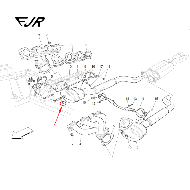 217447 Front Oxygen Sensor for Maserati GranTurismo M145 Quattroporte M139