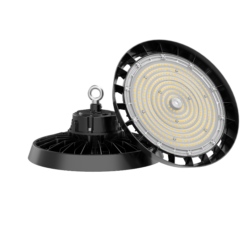 170lm/w UFO High Bay Lights 200W 240W with 3 CCT Switchable For Industrial Emergency Warehouse Lighting With Motion Sensor