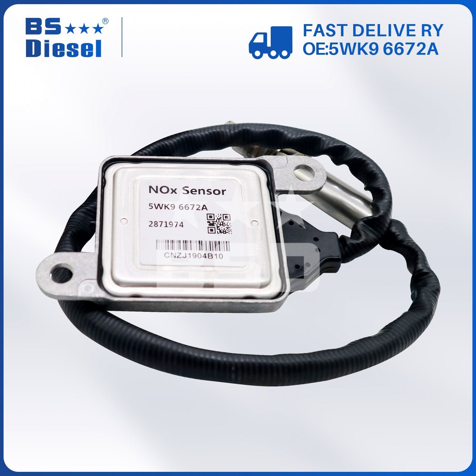 Good Quality Auto Spare Parts Nox Sensor 5WK9 6672A 2871974 Nitrogen Oxygen Sensor 5WK96672A For Cummins