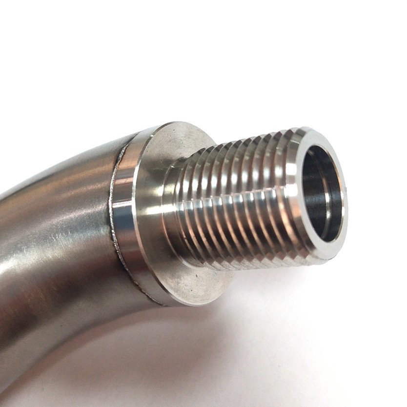 Stainless Steel J Type Bent O2 Oxygen Sensor Exhaust Pipe Fittings O2 Sensor with Adjustable Gas Flow Inserts