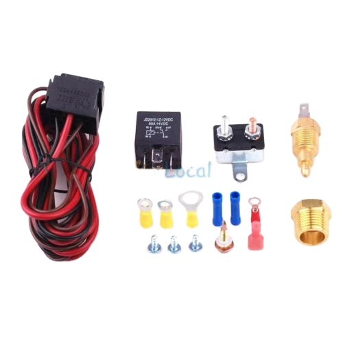 200-185 185-175 210-195 210-195 New 175~210 Degree Engine Cooling Fan Thermostat Temperature Switch Sensor 4/5 Pin Relay Kit
