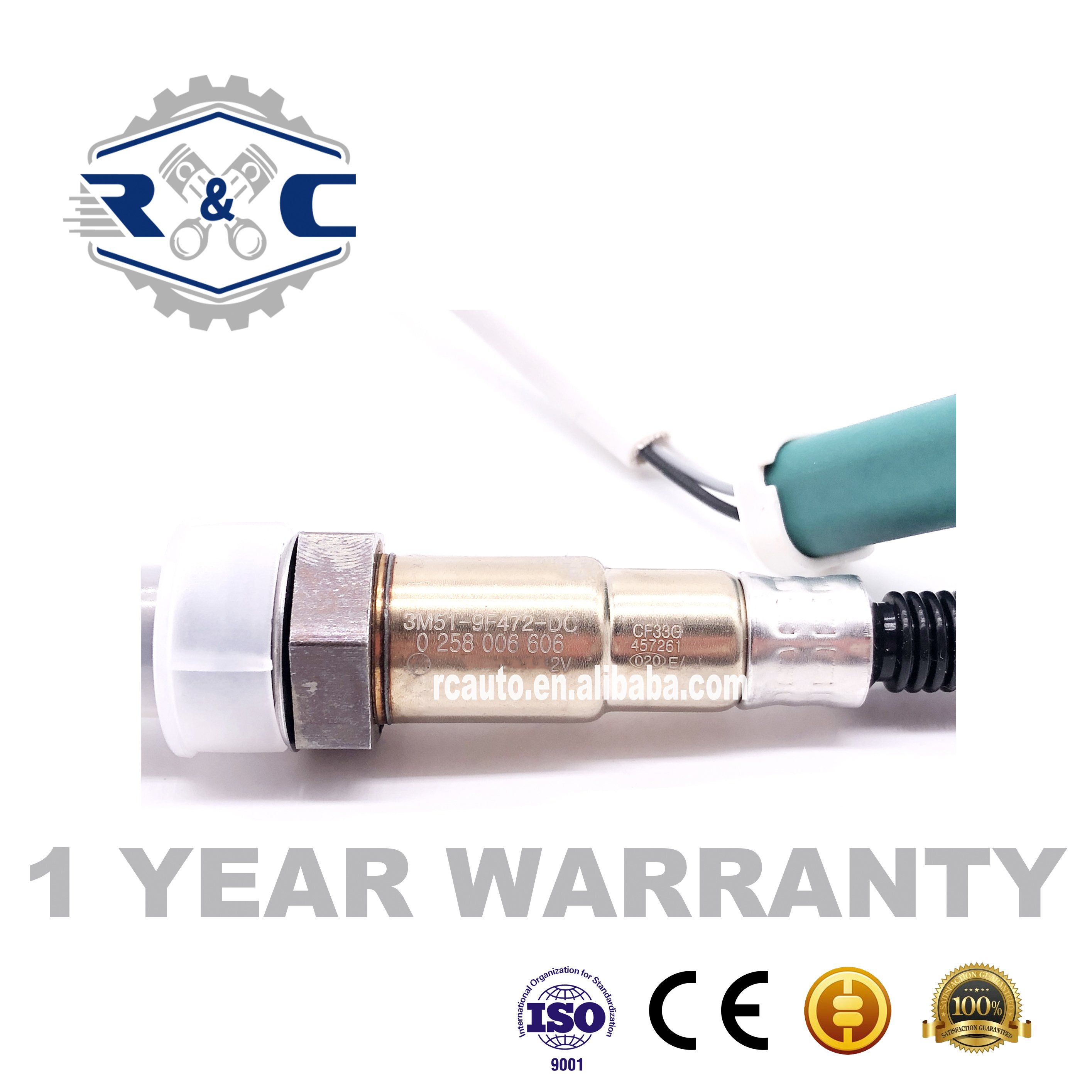 R&C High Quality Auto Sonda Oxygeno Lambda 3M519F472DC 3M519F472-DC 0258006606 0258986777 For Ford Volvo Car Oxygen Sensor