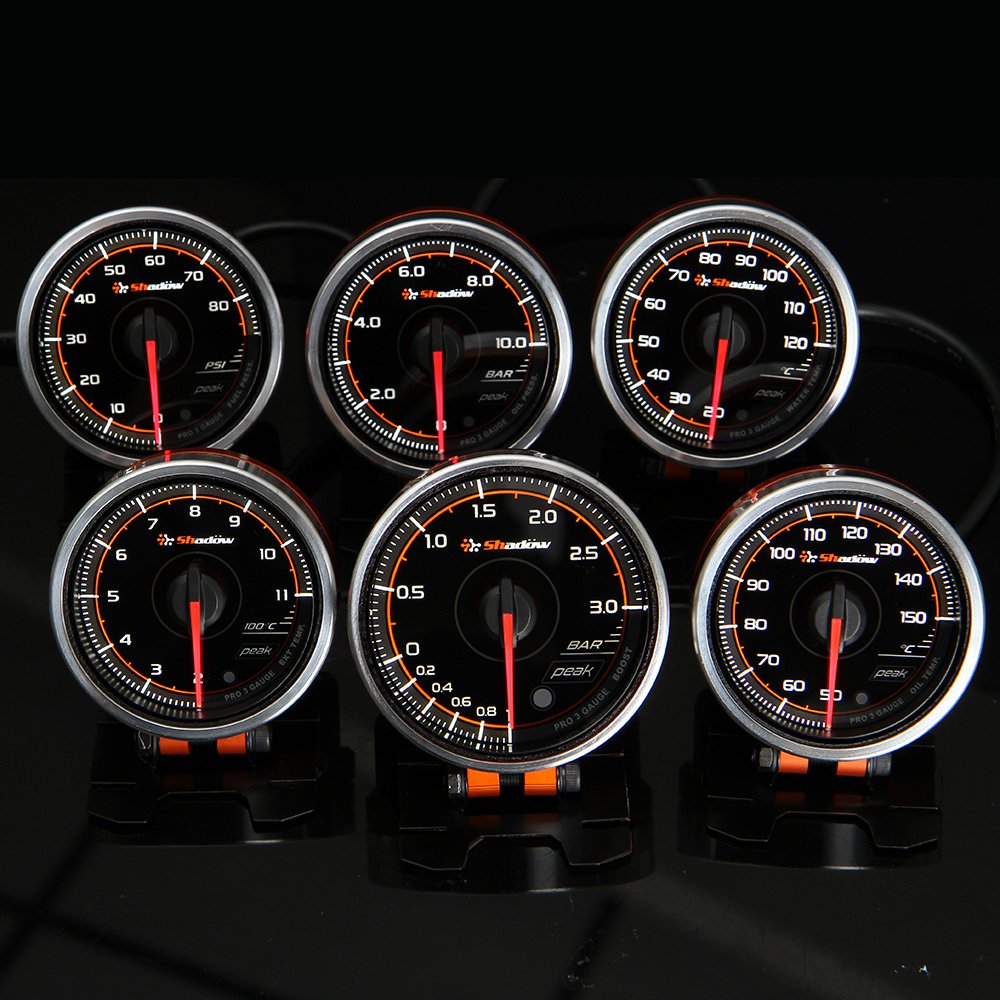 Distributor Wanted Shadow Auto Exhaust Temperature Gauge include EGT sensor 2.5 inch 60mm and Smoked Black Face Diesel Egt Gauge