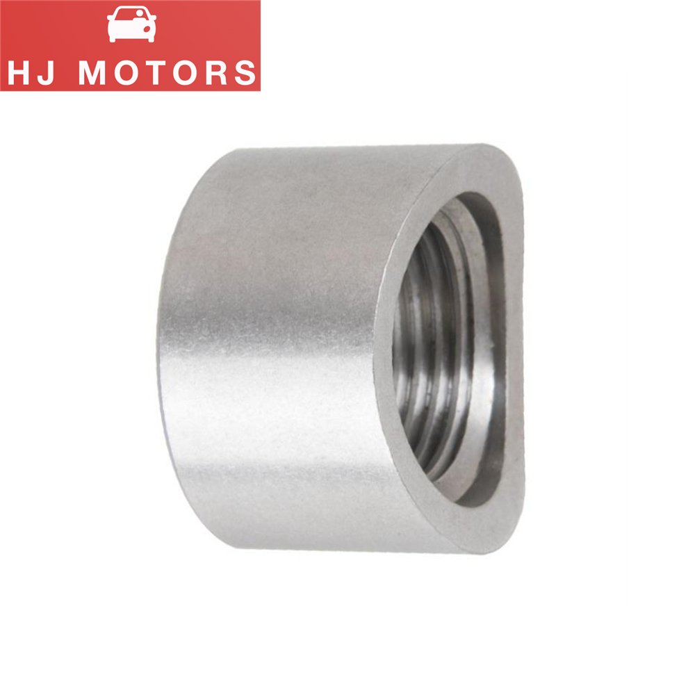304 Stainless Steel M18*1.5 O2 Oxygen Sensor Curve Notched Nut Bung Sensor Fitting