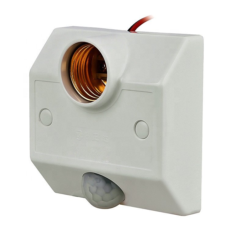 PIR Motion Sensor lamp E27 socket holder movement detector with auto switch