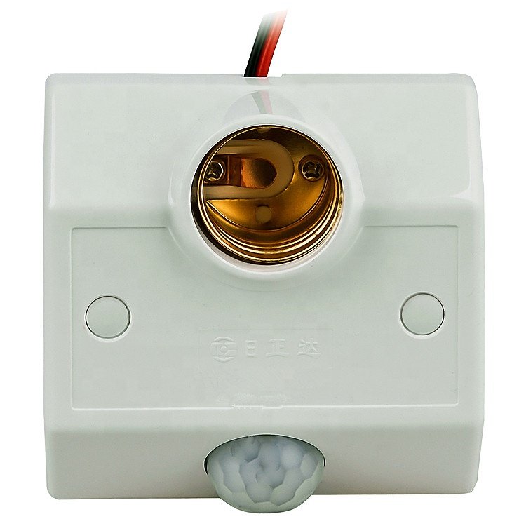 PIR Motion Sensor lamp E27 socket holder movement detector with auto switch