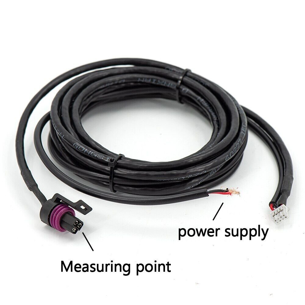 Universal 2" 52mm Electronic Fuel Pressure Gauge Ultra-Thin with 1/8 Npt Sensor 0-15psi Black Auto Parts