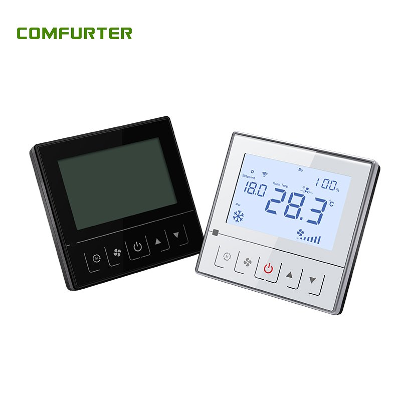 Comfurter Customized Modbus RS485 Fan Coil Unit FCU Wifi Tuya Auto Programmable Room Thermostat with RS485