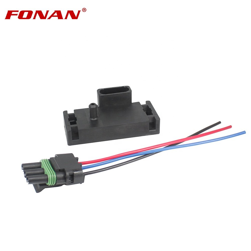 12223861 3bar 3 bar MAP Manifold Absolute Boost Pressure Sensor With Pigtail Wire Harness For GM Buick GMC Chevrolet AS210