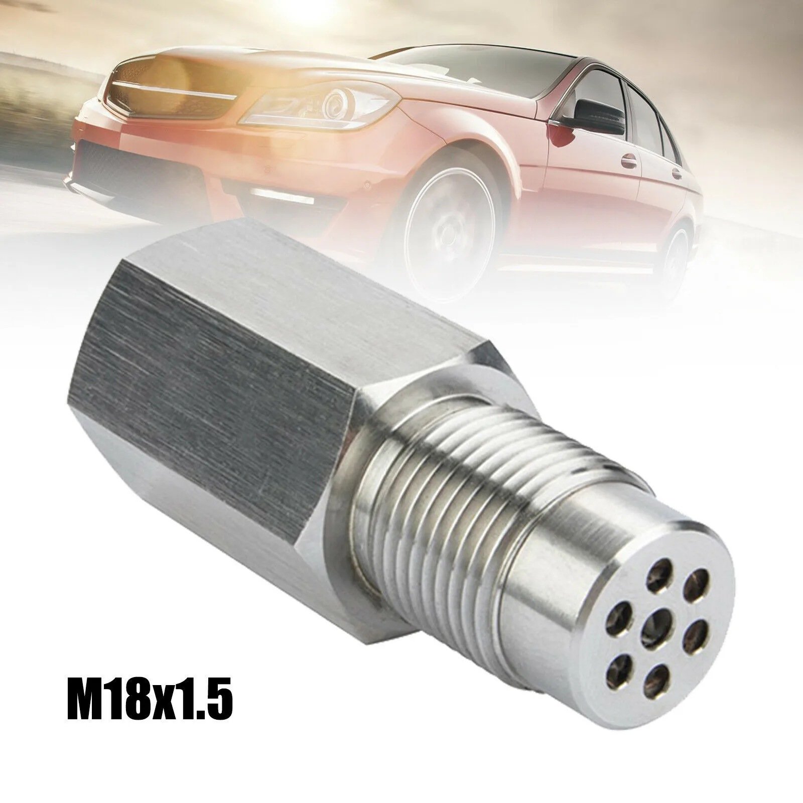 Universal Stainless Steel M18*1.5 Straight O2 Sensor Oxygen Sensor Mini Catalytic Converter
