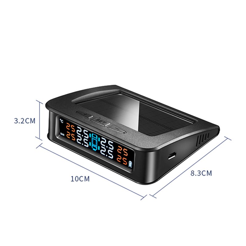 Riboton Tyre Pressure Monitoring System C220 Solar Power Digital LCD Display Auto Security Alarm Systems External Sensor