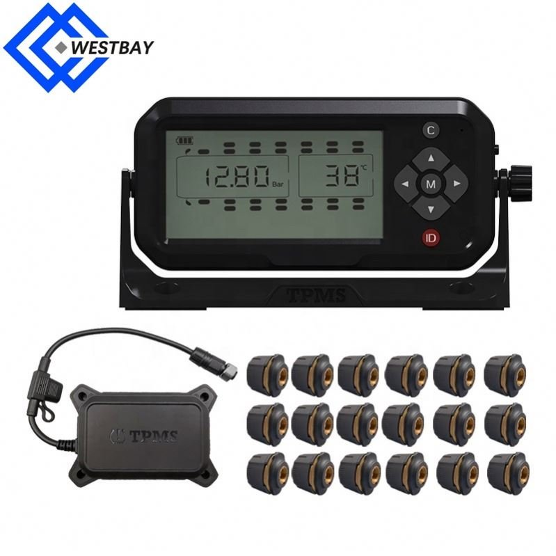 Westbay Digital TPMS Kit with Internal Sensors for 6-12-28 Tires for Trucks Tire Pressure Monitoring System