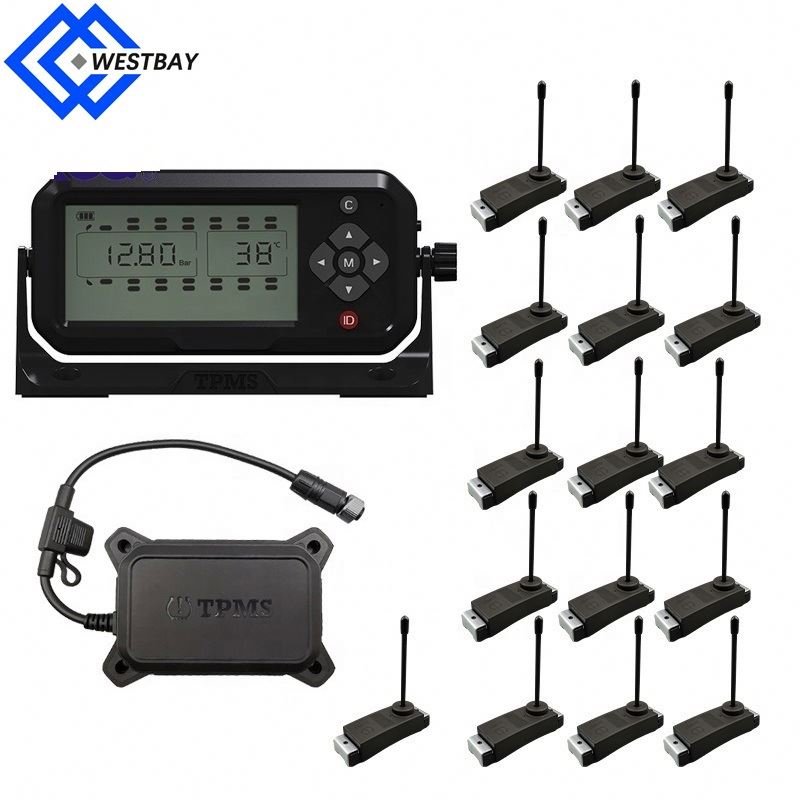Westbay Digital TPMS Kit with Internal Sensors for 6-12-28 Tires for Trucks Tire Pressure Monitoring System