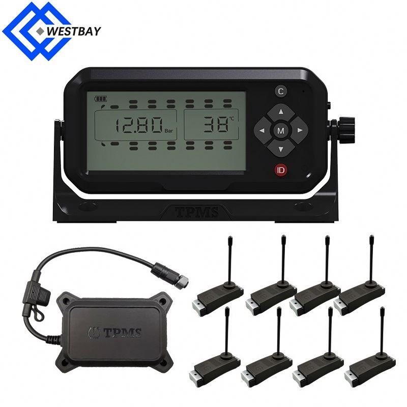 Westbay Digital TPMS Kit with Internal Sensors for 6-12-28 Tires for Trucks Tire Pressure Monitoring System