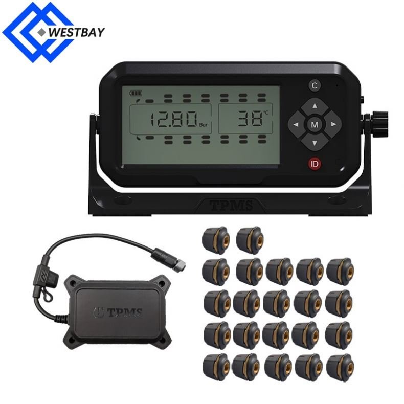 Westbay Digital TPMS Kit with Internal Sensors for 6-12-28 Tires for Trucks Tire Pressure Monitoring System