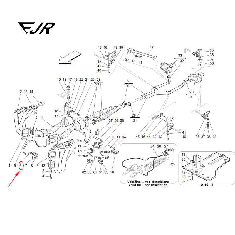 182837 Front Lamda Sensor For Maserati 4200 GranTurismo M145 Quattroporte M139