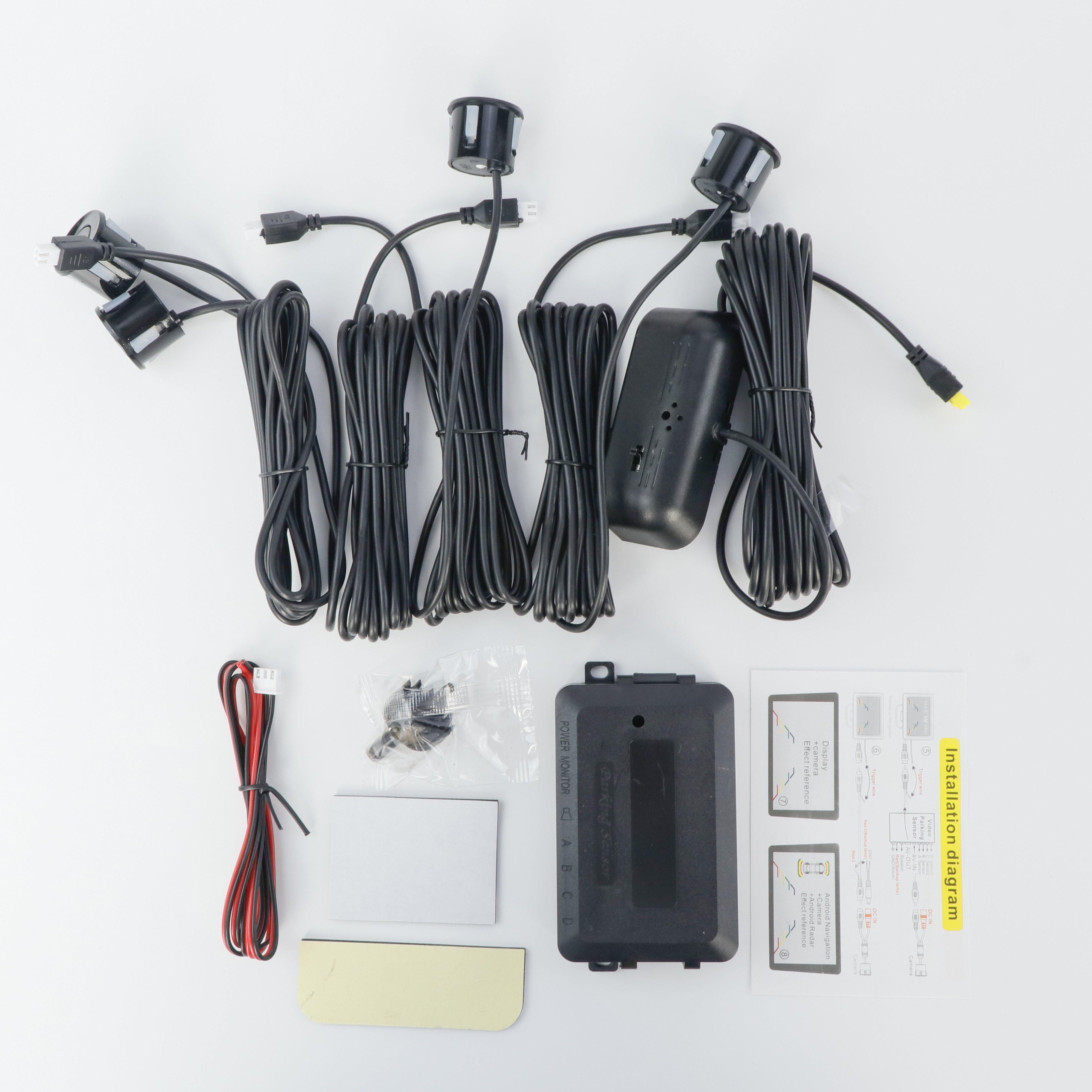 Universal High Quality Easy Installing Waterproof Lcd Display Screen Car Reverse Sensor Car Parking Sensor With 4 Sensors