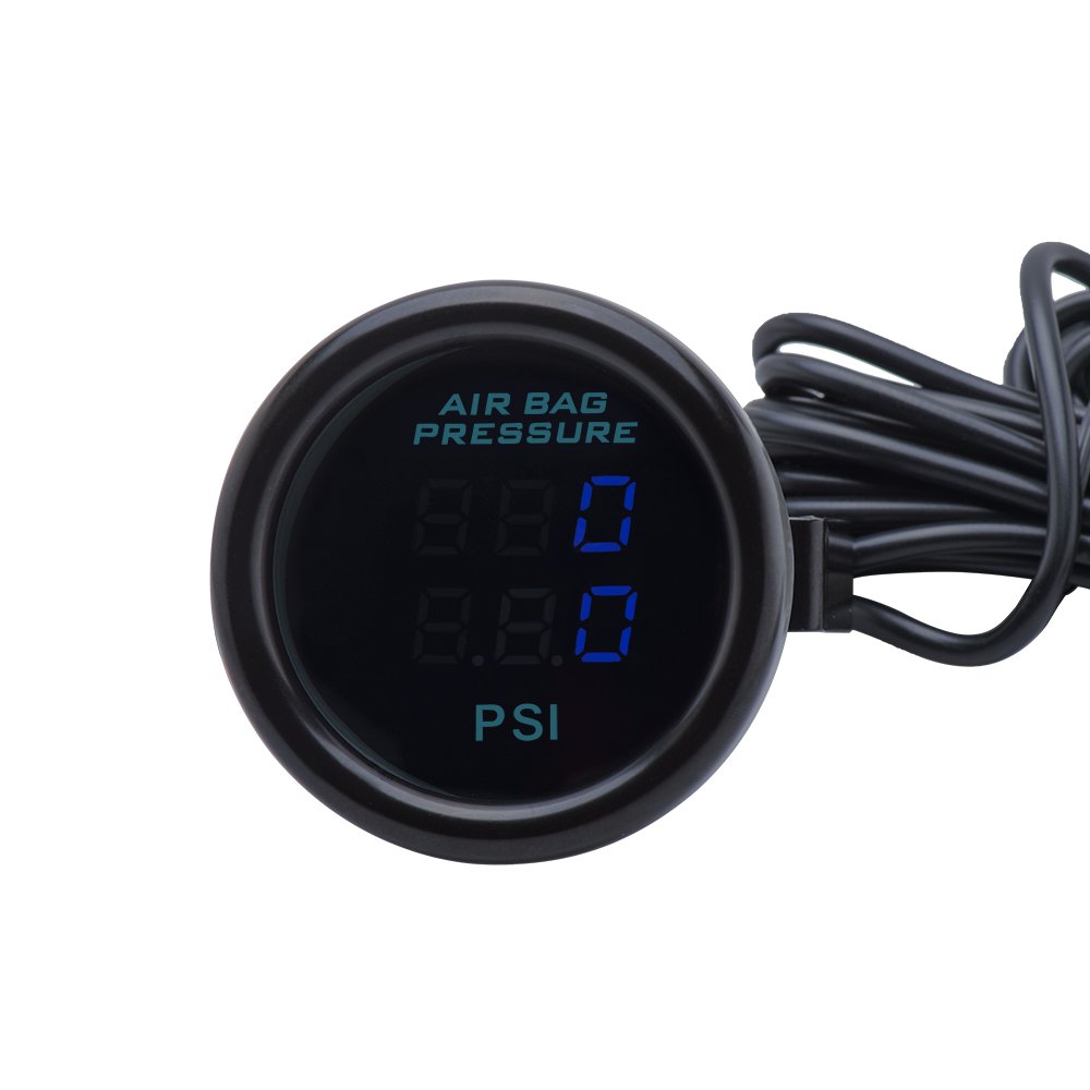 New Dual Air Pressure Gauge 300PSI air suspension Air ride gauge with 2pcs 1/8NPT electrical sensors