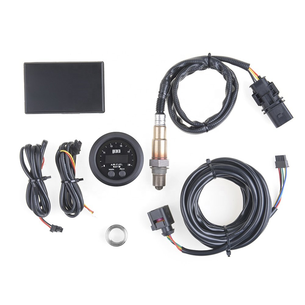 52mm Auto Air Fuel Ratio Gauge Indicator With O2 Oxygen Sensor 06J906262AA