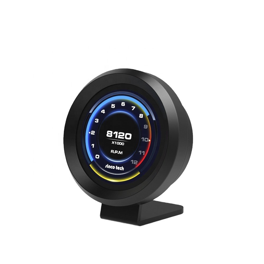 SincoTech Universal 9-in-1 Digital RPM Speedometer Volts Boost Oil Pressure Water Temp EGT AFR Gauge Meter Kit / Sensor (DO912S)