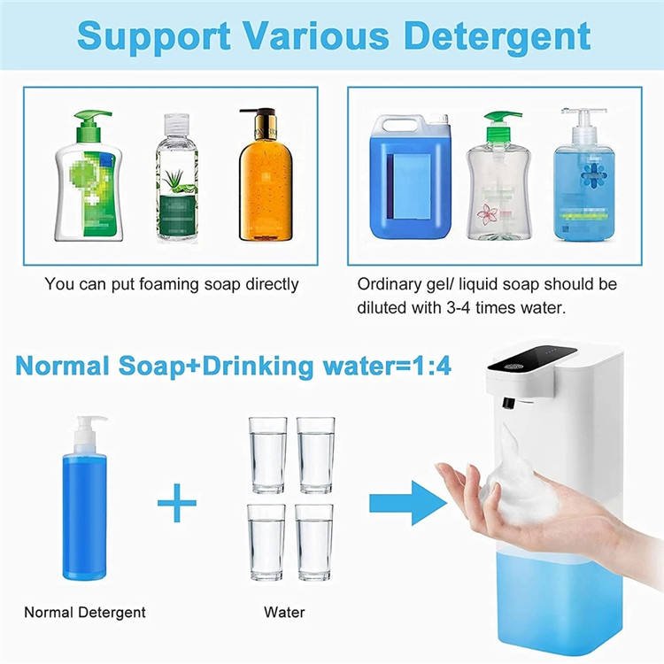 Touchless Automatic Foaming Soap Dispenser Infrared Motion Sensor Dish Hands-free Auto Soap Dispenser for bathroom kitchen
