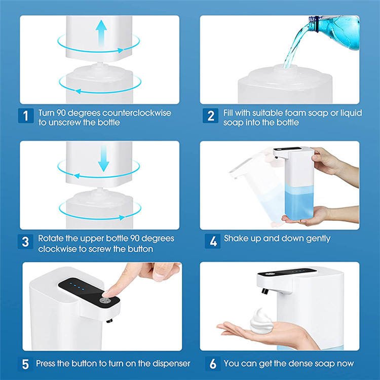 Touchless Automatic Foaming Soap Dispenser Infrared Motion Sensor Dish Hands-free Auto Soap Dispenser for bathroom kitchen