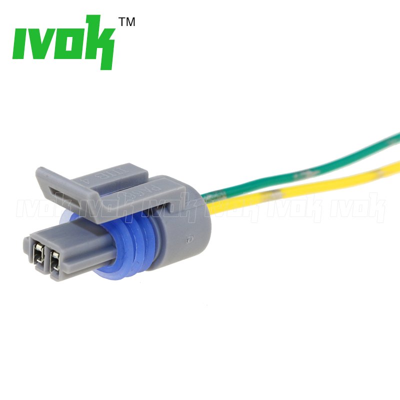 Intake Air Charge Temp Temperature Sensor For GM IAT MAT ACT With 2-Way Female Terminal Keyway Connector Kit 25036751 25037225
