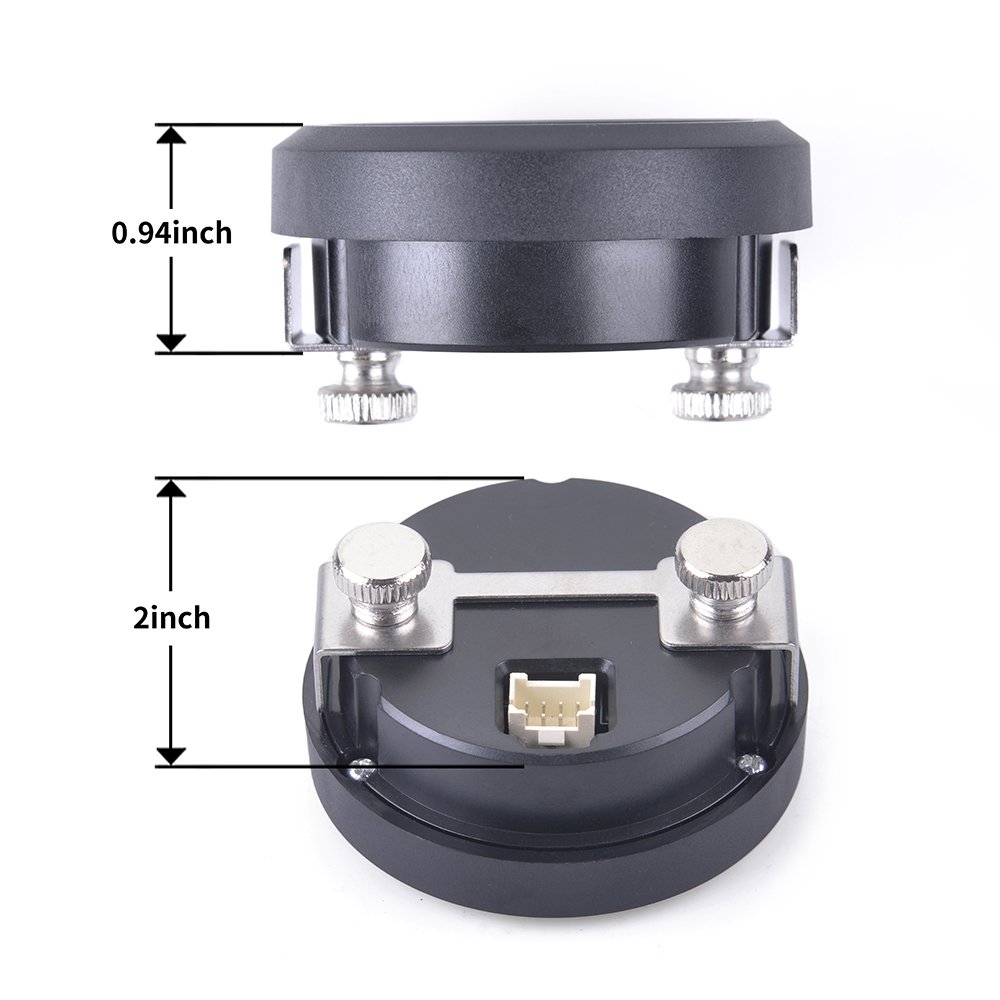 Air Fuel Ratio Gauge Ultra-Thin Round 52MM S-Serie LED Digital Display with Wideband O2 Oxygen Sensor 12V