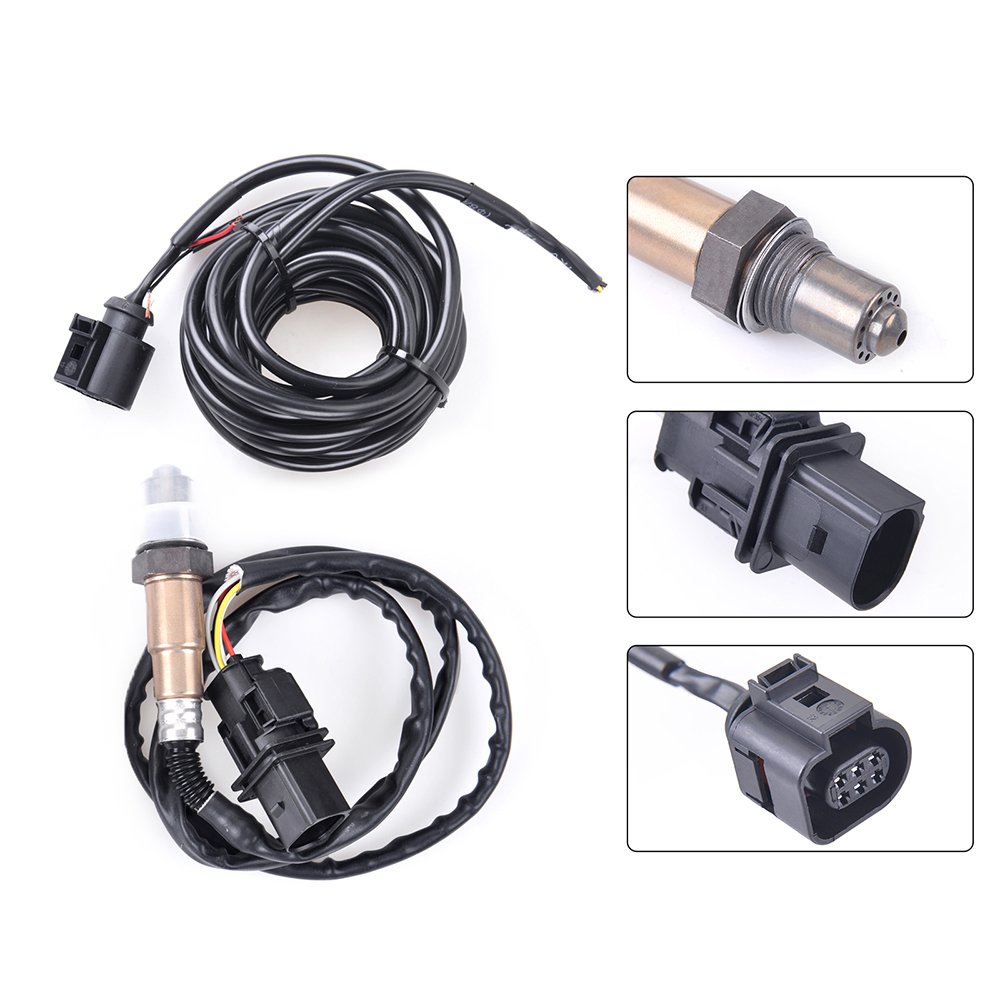 Air Fuel Ratio Gauge Ultra-Thin Round 52MM S-Serie LED Digital Display with Wideband O2 Oxygen Sensor 12V
