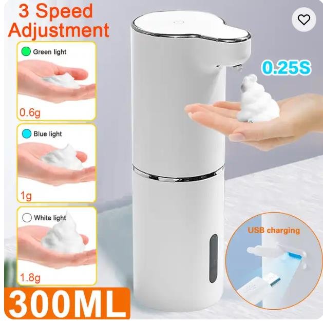 Automatic Liquid Soap Dispenser Touchless Sensor USB Charging Smart Foam Machine Infrared Sensor Soap Dispenser Kitchen Modern