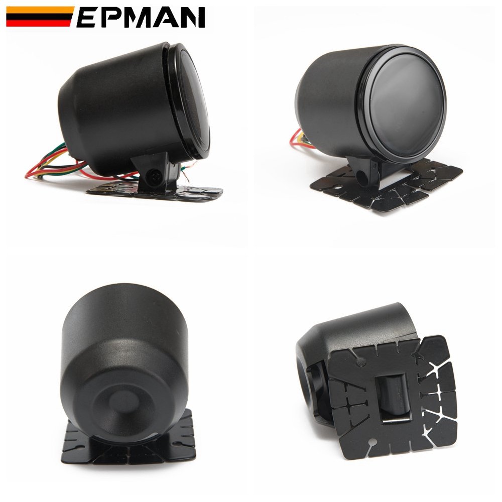 EPMAN Car Motor 2" 52mm Digital Smoked 20 LED Digital Water Temperature Temp Meter with Sensor bracket EP-GA50WAT