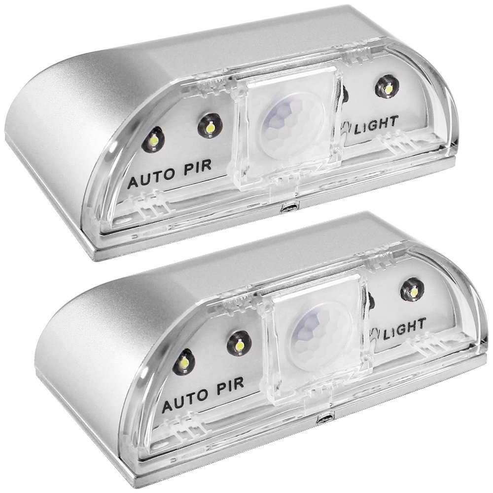 2 Pack 1*AA Battery Operated PIR Infrared Wireless Auto Sensor Motion Detector 4LED Door Keyhole Light for Key Hole/Door Lock